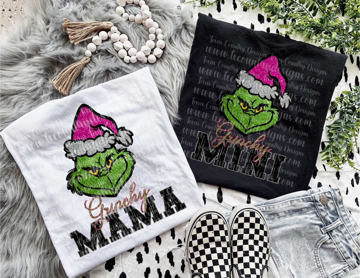 Glitter Grinchy Mama/Mini