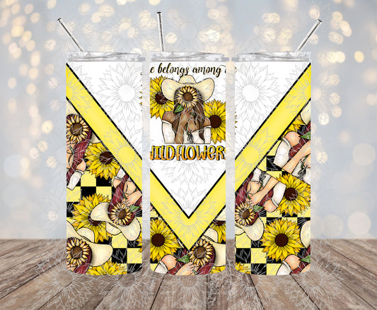 She Belongs Among The Wildflowers Light Brown 20OZ