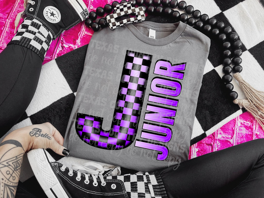 Junior Purple Checkered