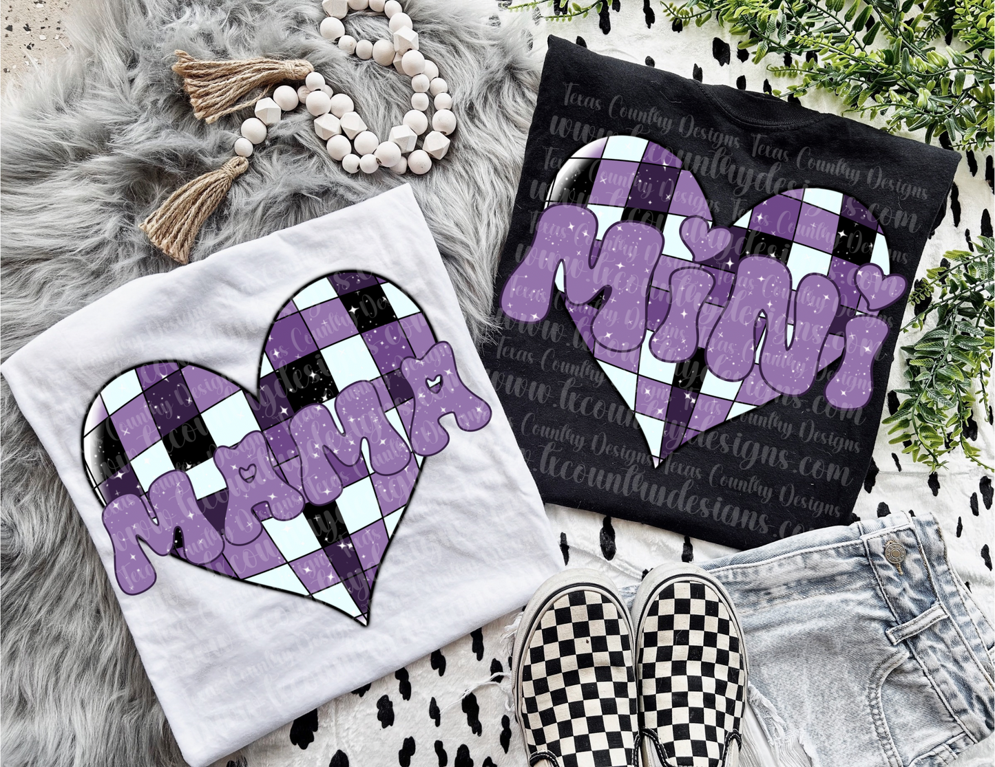 Purple Disco Heart Mama/Mini