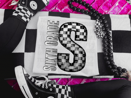 Sixth Grade Gray Checkered