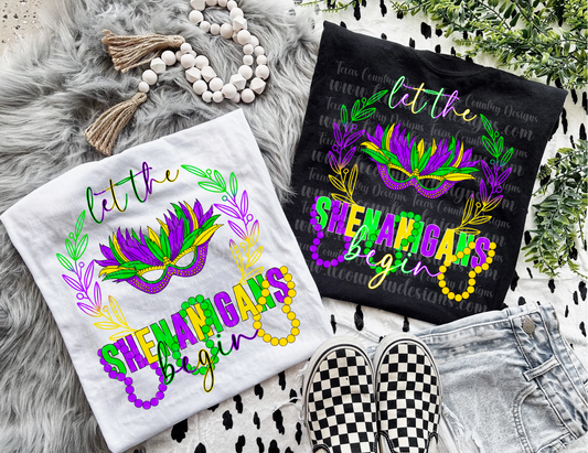 Let The Shenanigans Begin - Mardi Gras Mask