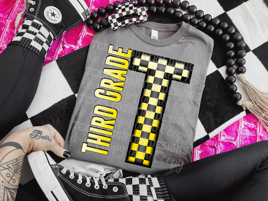 Third Grade Yellow Checkered