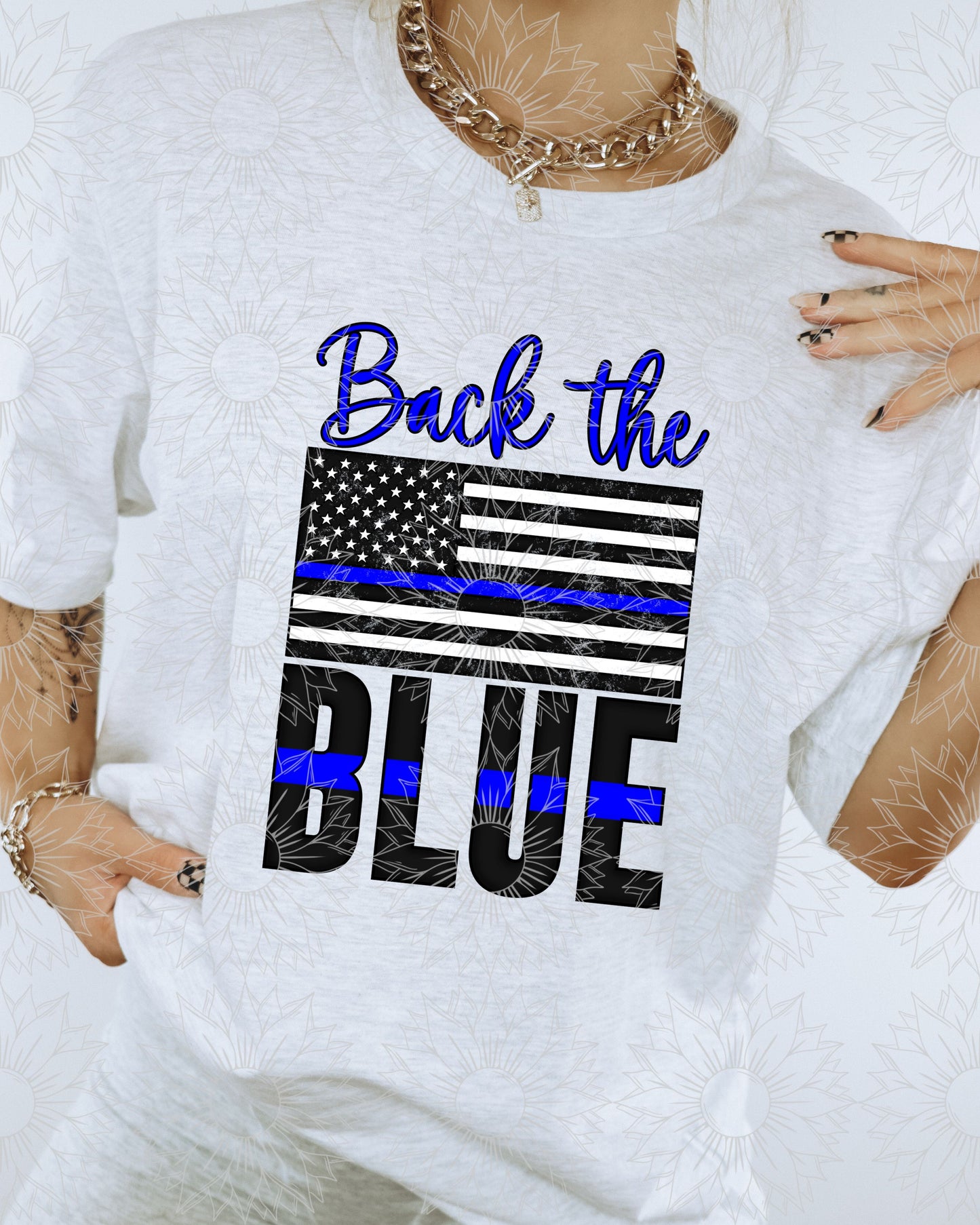 Back The Blue Distressed