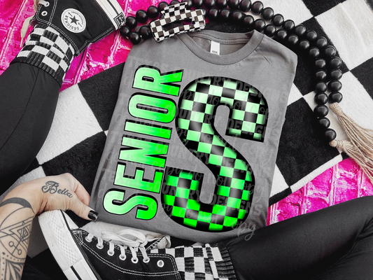 Senior Green Checkered