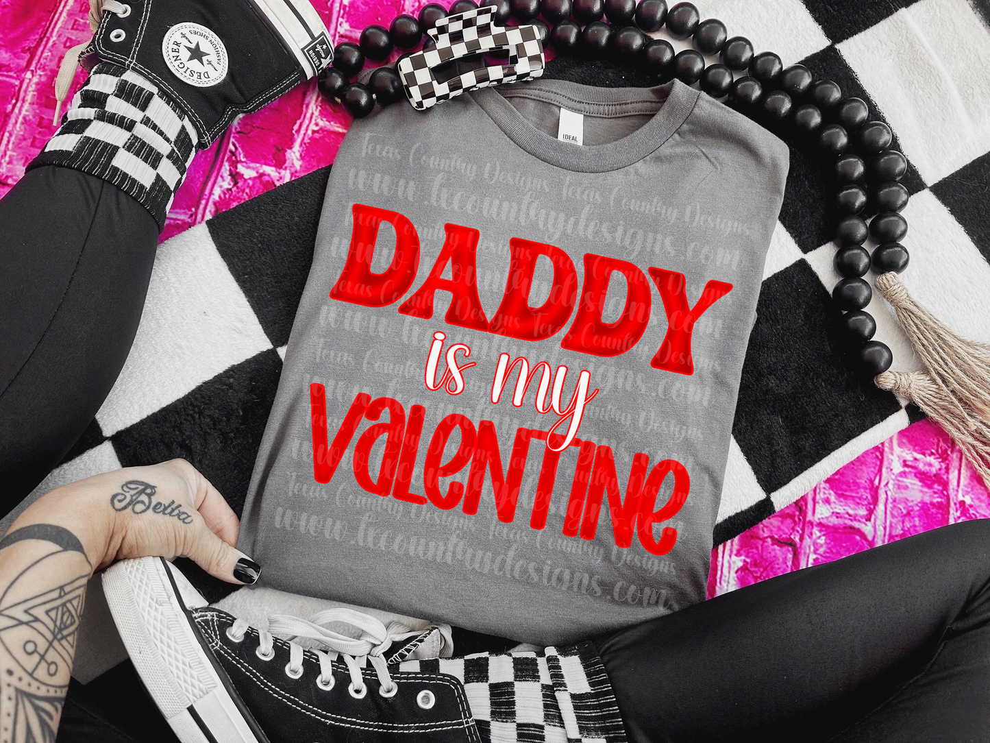 Daddy is my Valentine - Red