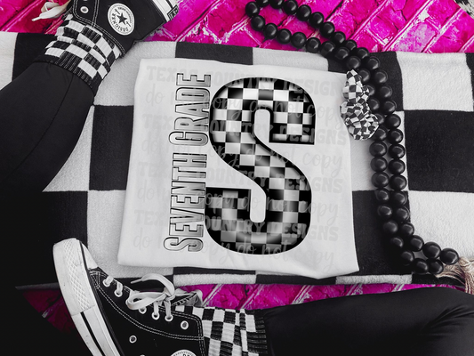 Seventh Grade Gray Checkered