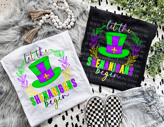 Let The Shenanigans Begin - Mardi Gras Top Hat