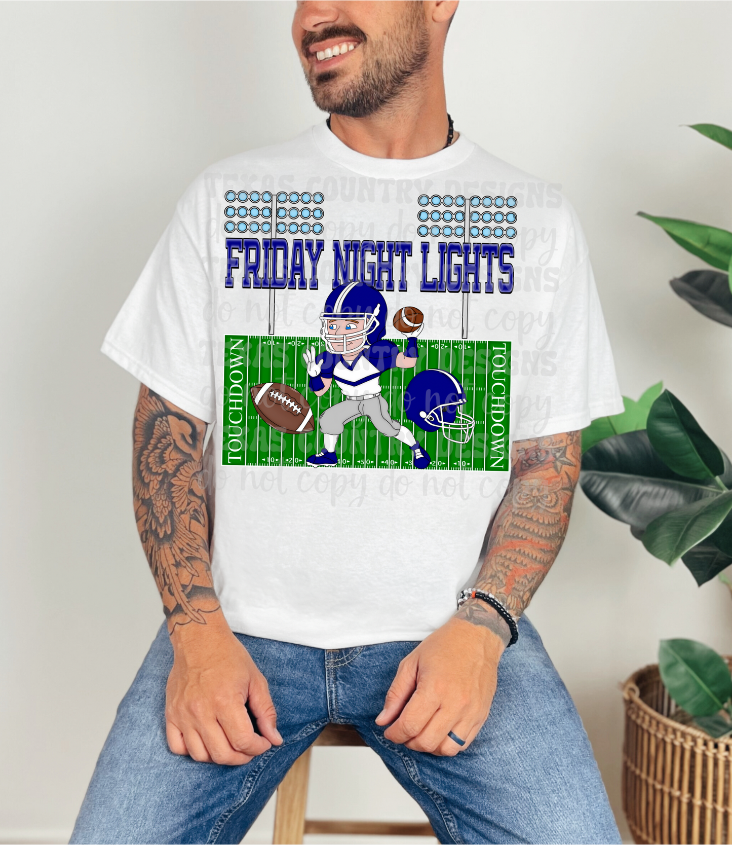 Friday Night Lights Navy Blue